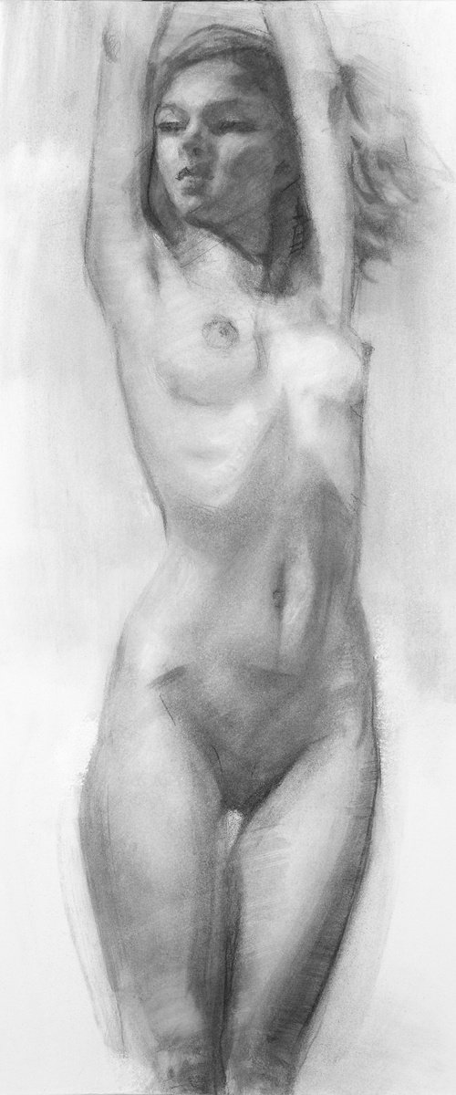 Eugene Segal Charcoal drawing by Eugene Segal