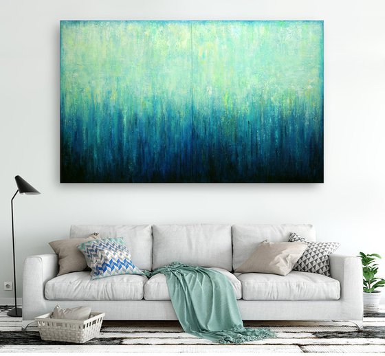 Abstract Turquoise Landscape VII