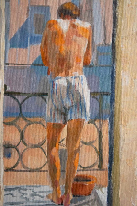 Summer morning original painting