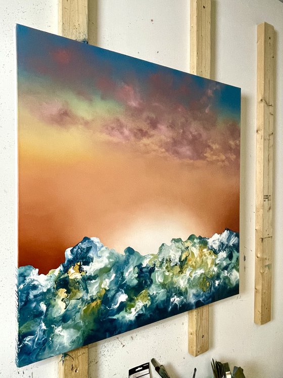 Maker of heaven and earth - Abstract Landscape - 100cm x 100cm