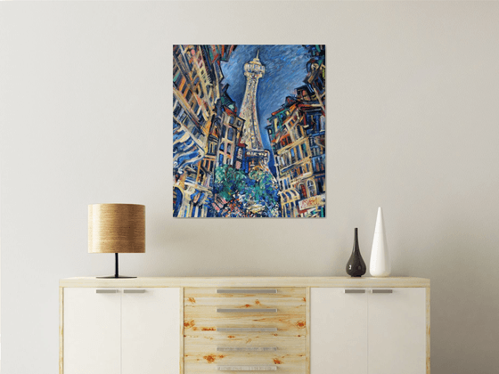 Evening, street, tower.
