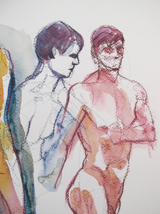 Male nude 3 poses