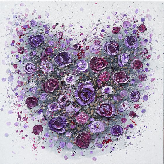 Purple Rose Heart