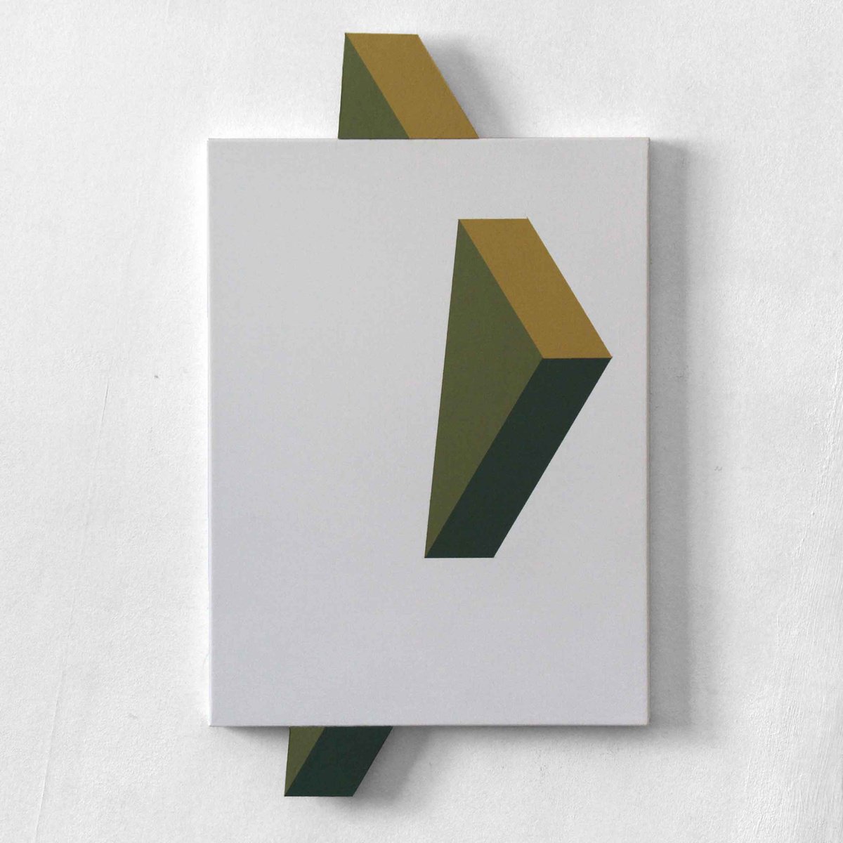 Geometric Abstract Acrylic Painting By Martin Singer, 12 X 21", Ttd-24, Original Artwork