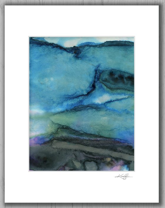 A Soft Prayer 10 - Watercolor Abstract Painting in mat by Kathy Morton Stanion