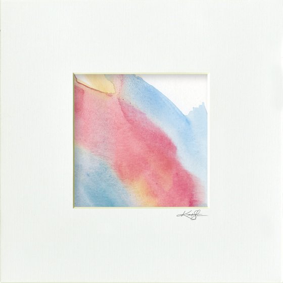 Soft Whispers Collection - Set of 6 Abstract Paintings in Mats by Kathy Morton Stanion