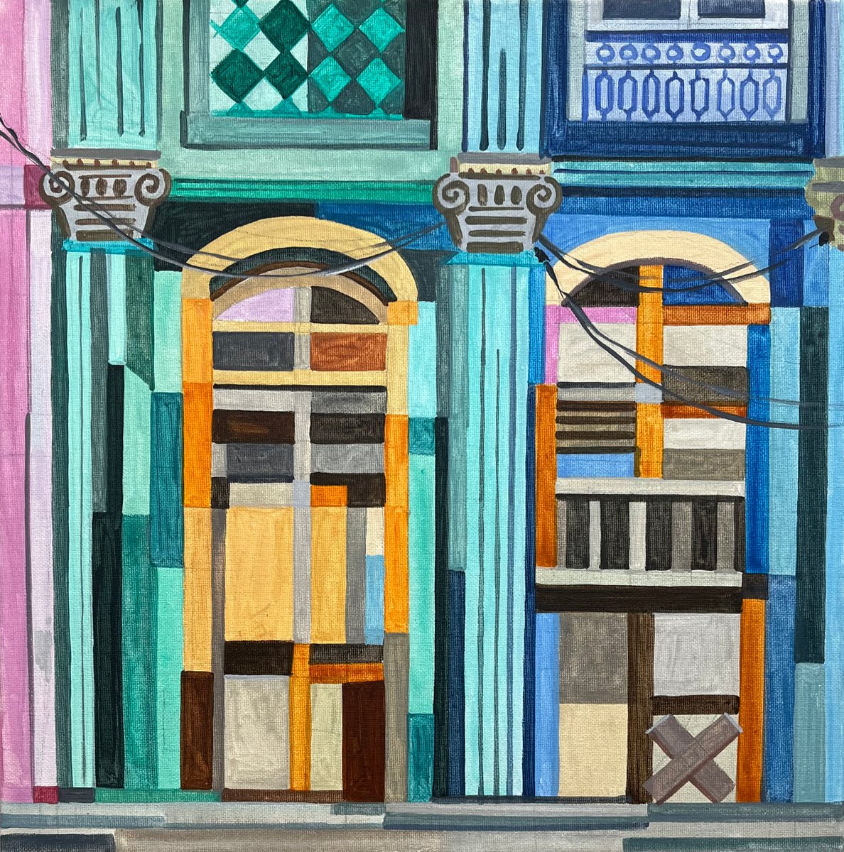 Facades Of Old Habana - 04C By Andre Baldet, 16 X 16, Artwork For Sale On Artfinder