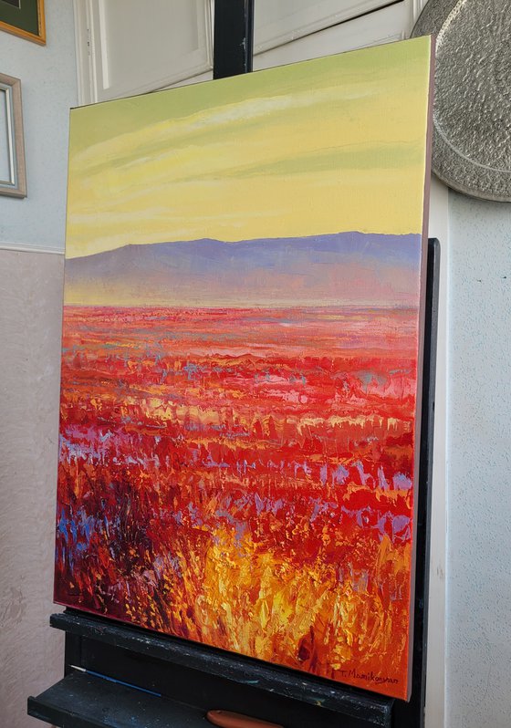 Red Field II 50x70cm.