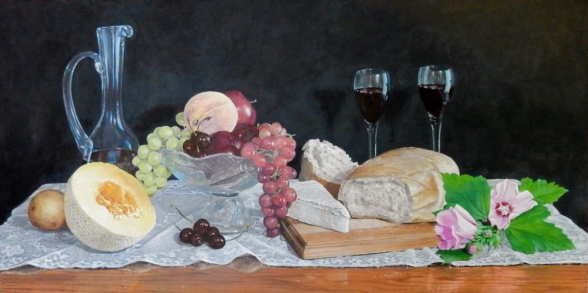 Still Life with Rose of Sharon by Glen Solosky