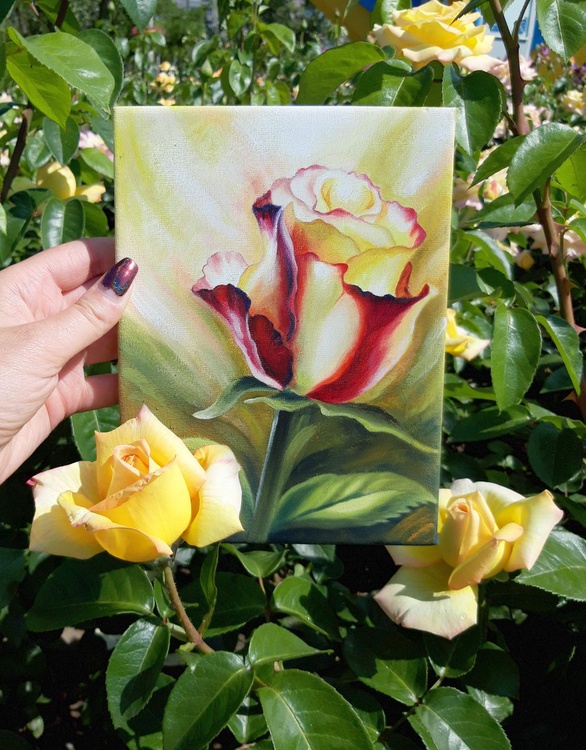 Rose Flowers Painting Floral Wall Art Small Gi Artfinder