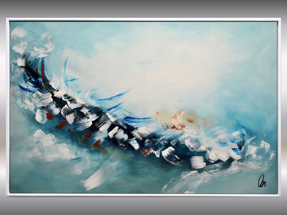 Emotional II  - Abstract Art - Acrylic Painting - Canvas Art - Framed Painting - Abstract Sea Painting - Ready to Hang