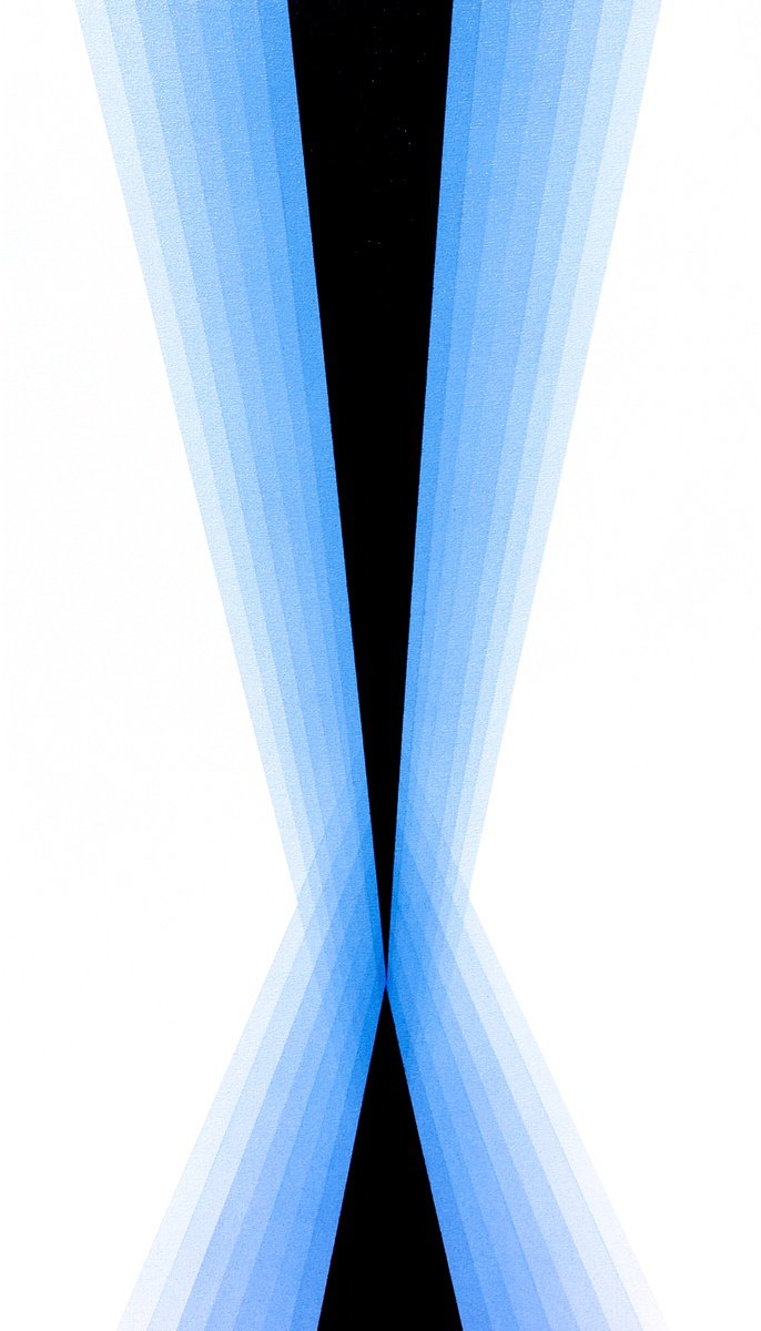 Abstract Acrylic Painting By Catia Goffinet, 16 X 28, Conv Or Div 8, Original Artwork