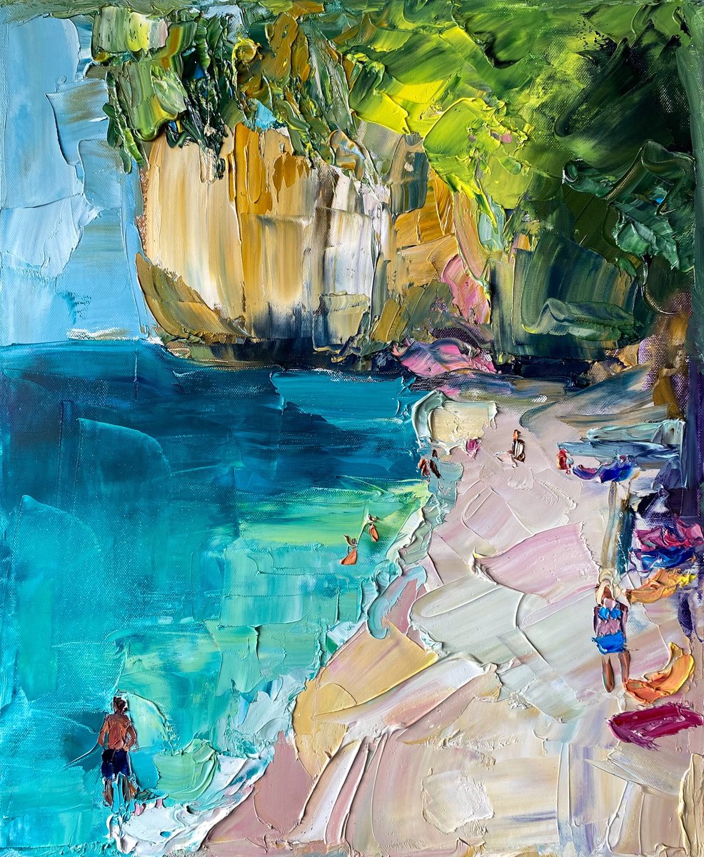 Emerald Beach Iii By Mily Art, 16 X 20, Artwork For Sale On Artfinder