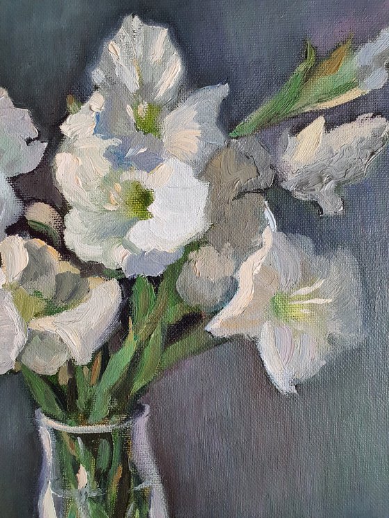 Oil painting "Gladioluses"