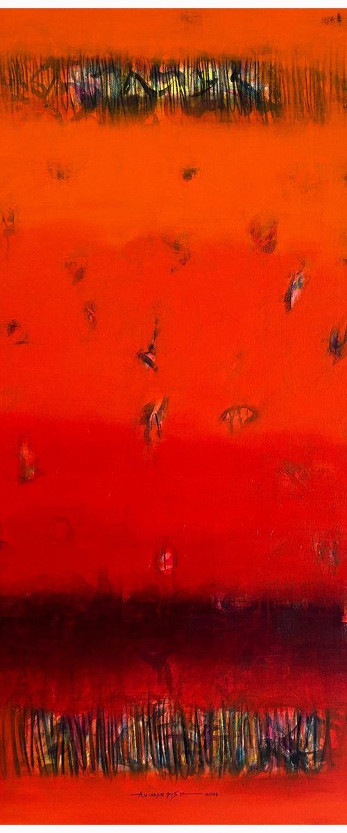 Heart of Ember_48"X72" by Avinash Pise