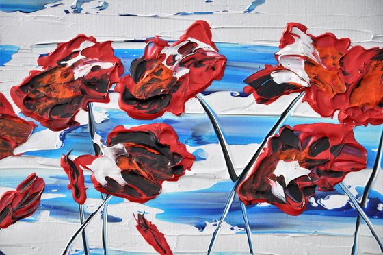 Red Poppies 1 100x40cm