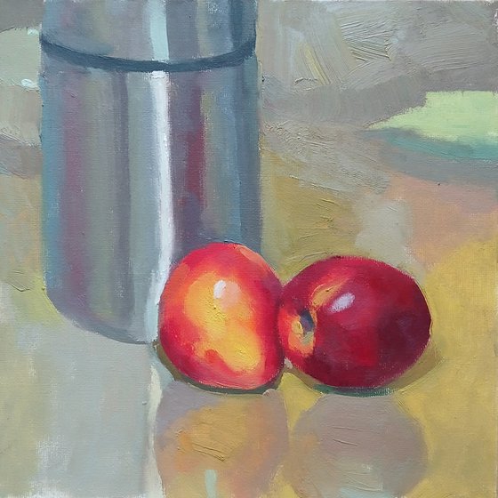 Nectarines and thermos