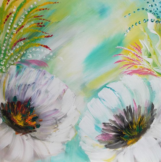 Spring melody, floral, original acrylic painting