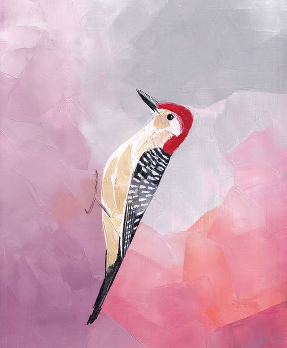 Woodpecker bird in colorful garden #30
