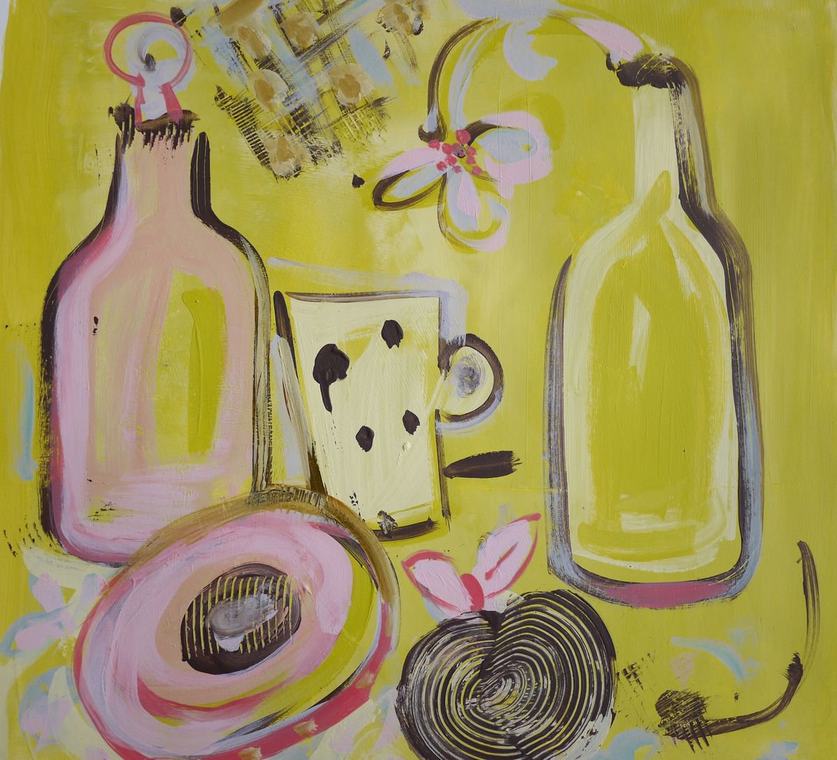 Yellow bottles by Sharon jane