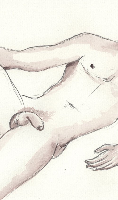 Male Nude Figure by Anton Maliar