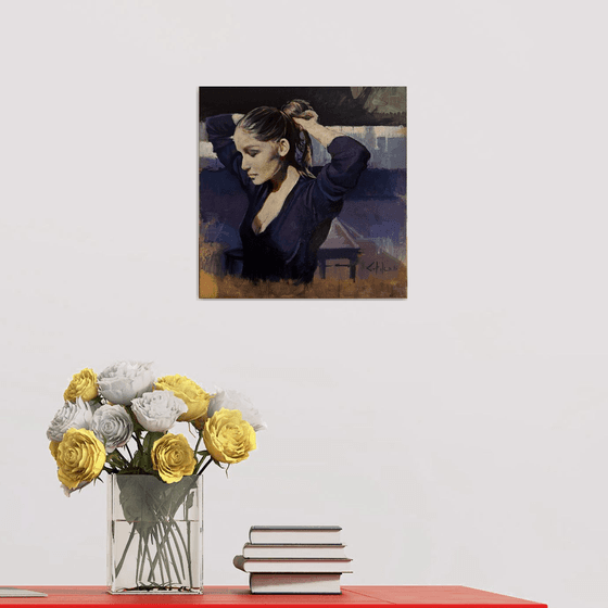 Tying back long hair