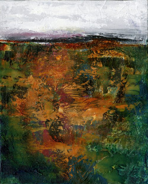 Mystical Land 194 - Textural Landscape Painting by Kathy Morton Stanion by Kathy Morton Stanion