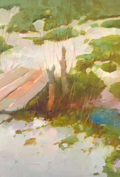Old Path, Handmade oil painting One of a kind by Vahe Yeremyan