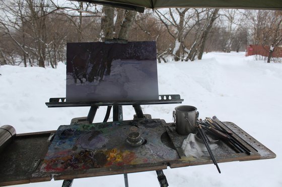 February. Alley in Tsaritsyno Park