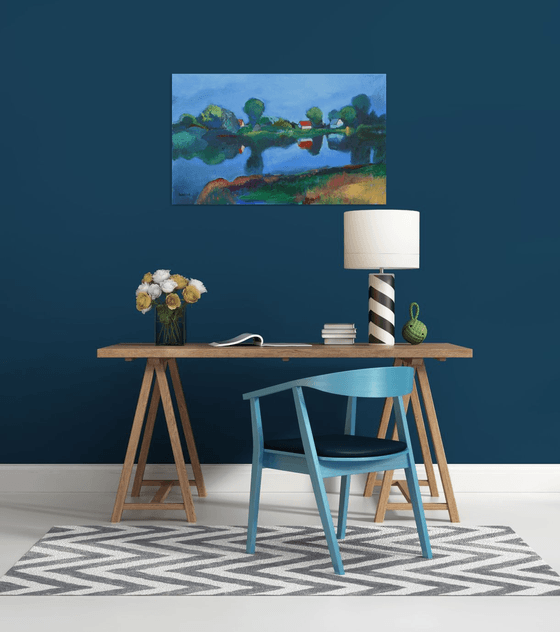 Twilight on the Canal. Dnipro Bay