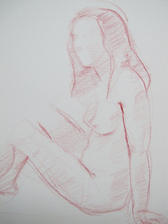 Seated female nude