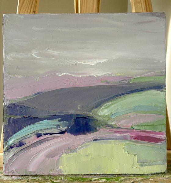 Soft horizons hills landscape pastel tones