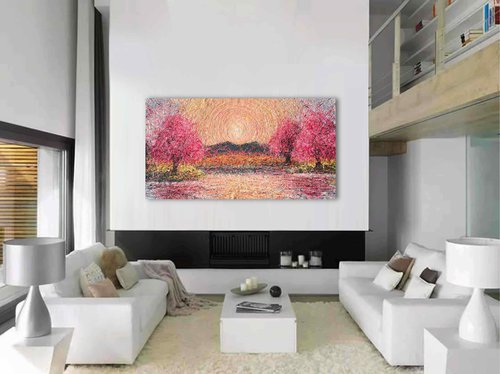 Awaken to the Magic - Sakura landscape by Nadins ART