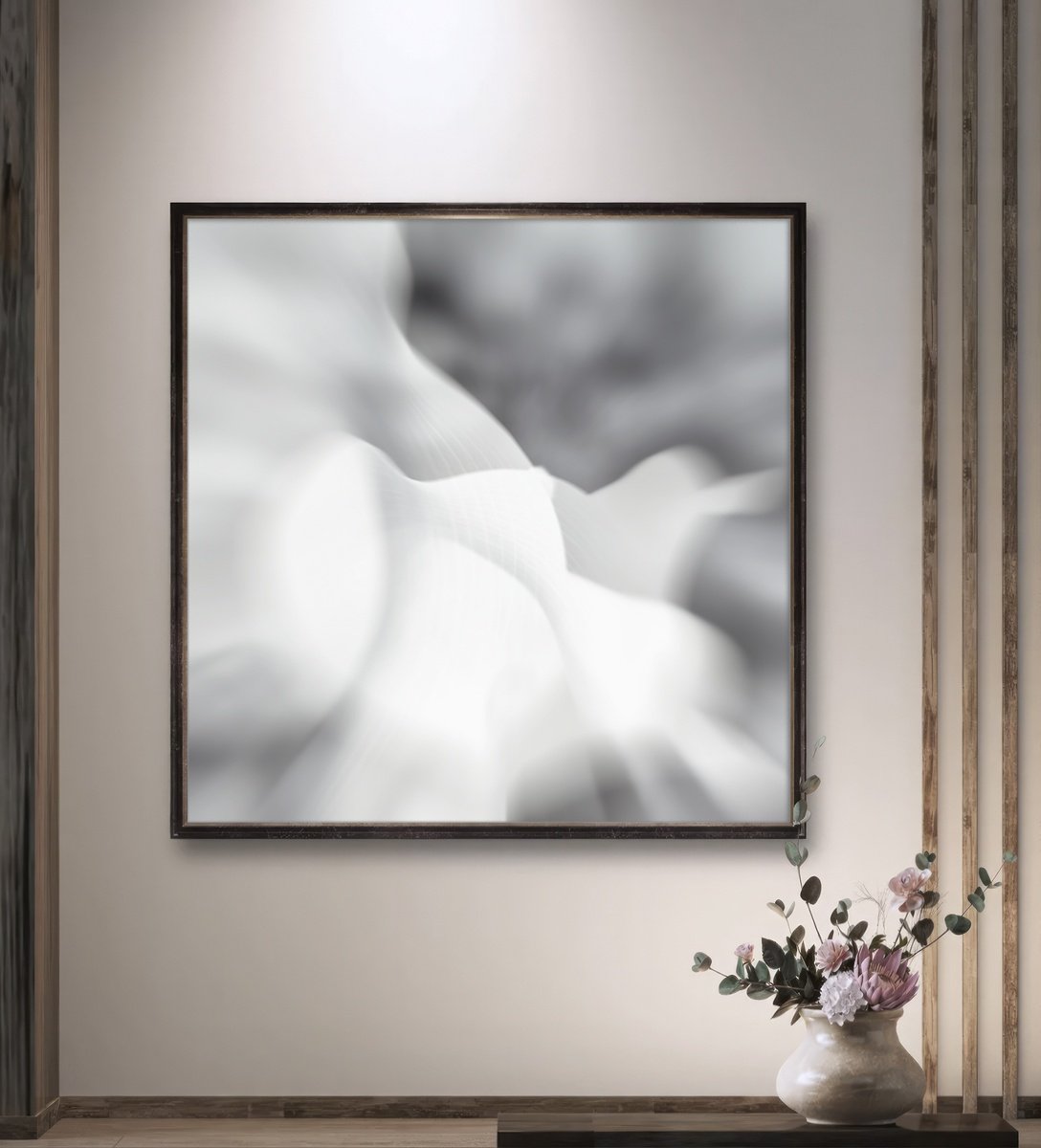 Abstract Botanical Photograph By Karim Carella, 33 X 33", Kalos V, Original Artwork