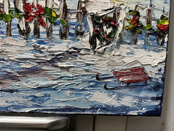 House in the winter forest