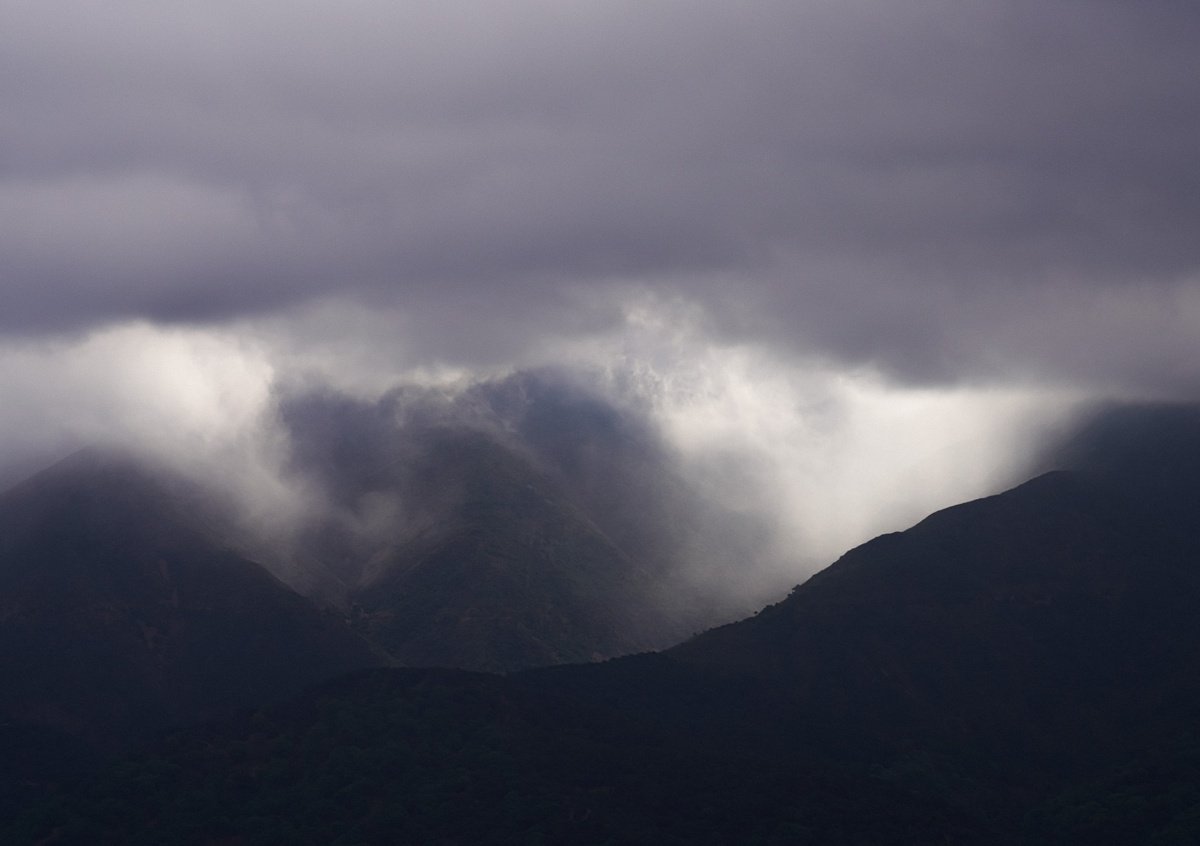 Impressionistic Landscape Photograph By Katha Wood, 67 X 48", Darkness & Light, Original Artwork