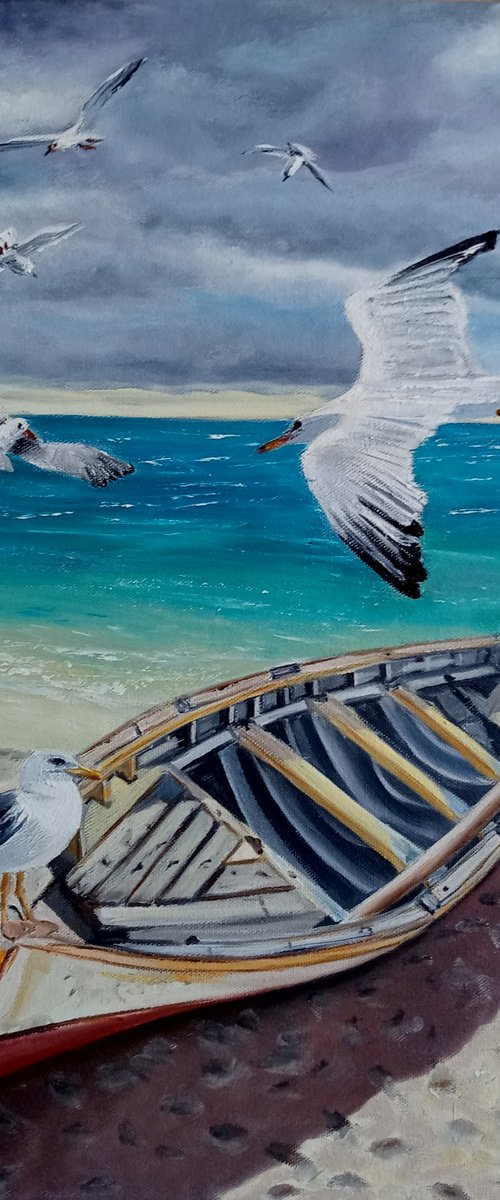 Old Boat by Ira Whittaker