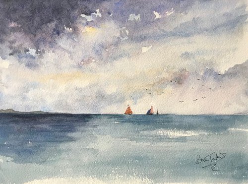 Sailing home before the storm by Brian Tucker