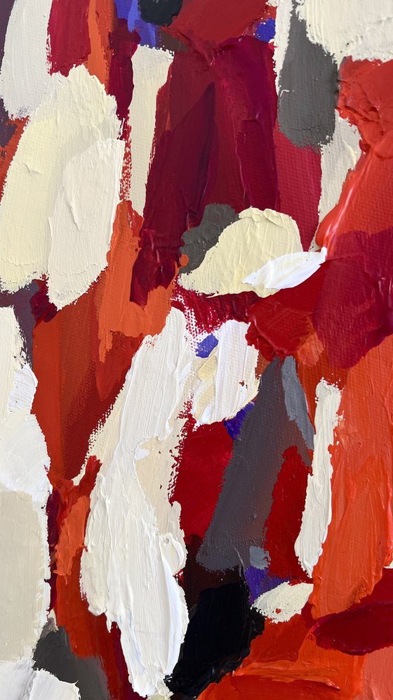 KALEIDOSCOPE/Round abstract acrylic painting