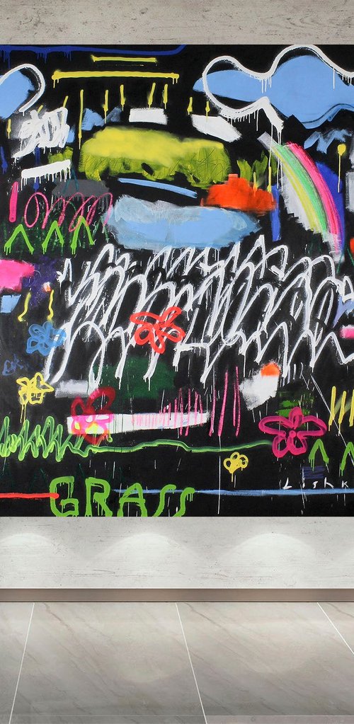 Grass 200 * 200 cm / 78,74 * 78,74 INCH by V. Lishko