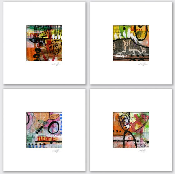 Dream Wander Collection 3 - 4 Mixed Media Artworks