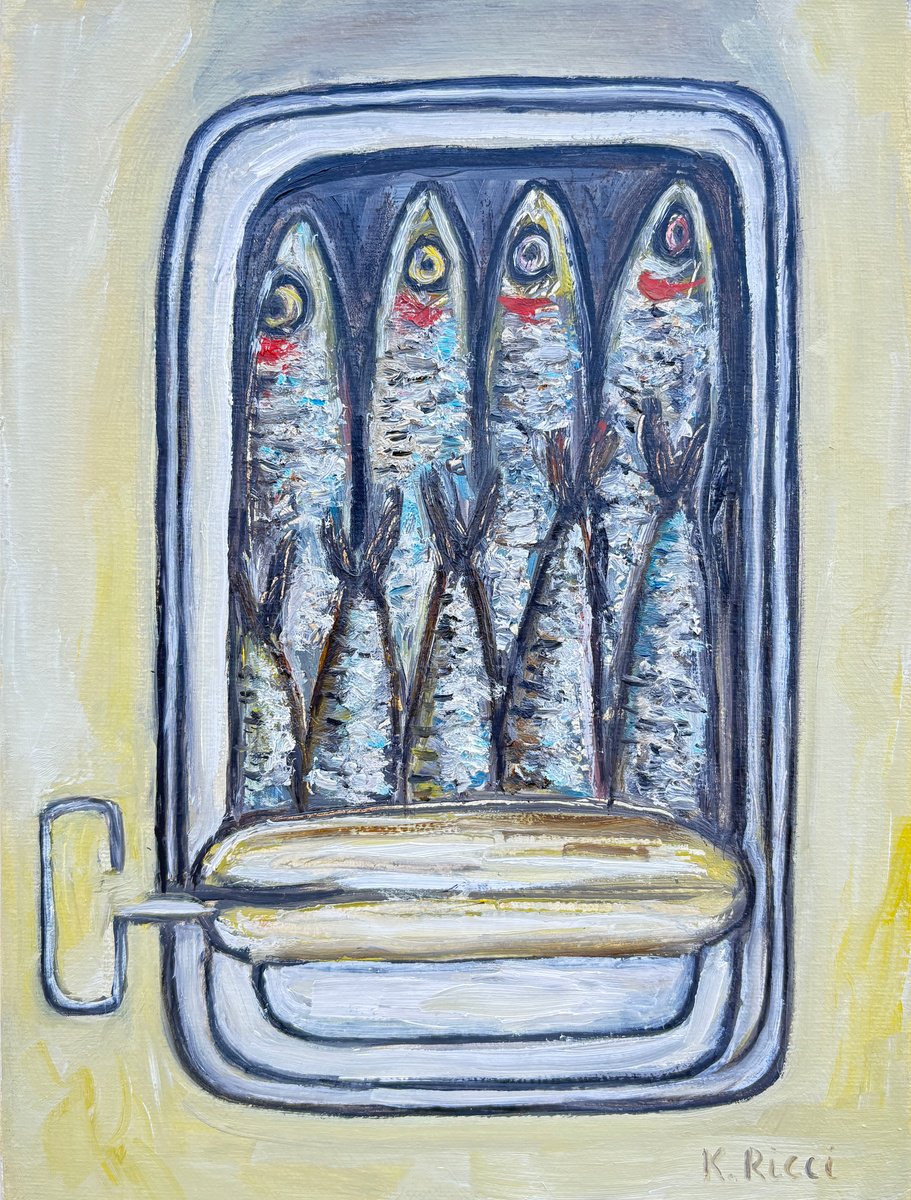 Sardines Tin By Katia Ricci, 7 X 9, Artwork For Sale On Artfinder