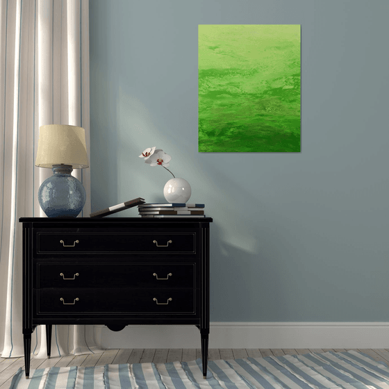 Vibrant Green - Modern Green Field Abstract