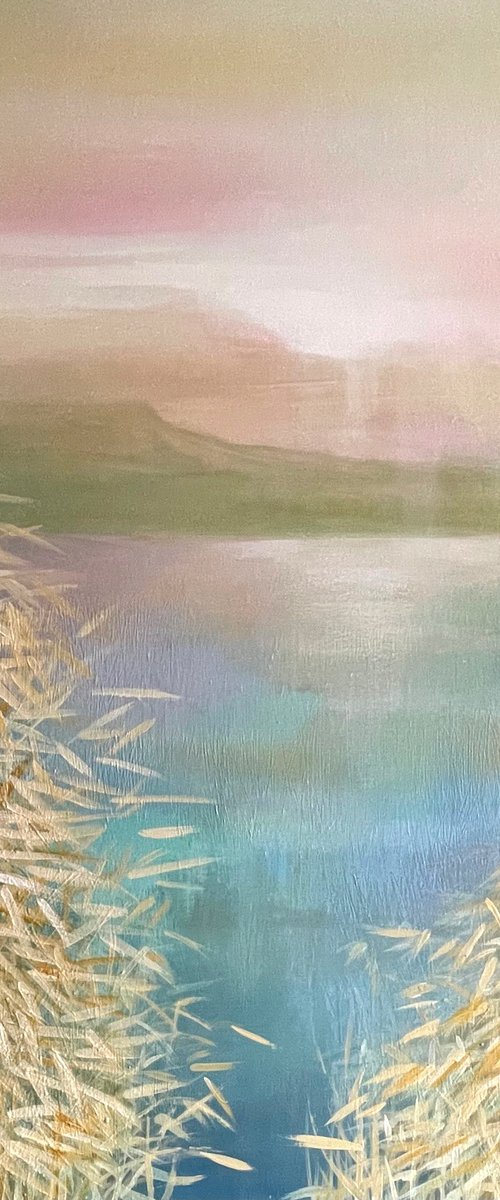 Daybreak Over Still Water - Landscape Art by Oksana Vasylyeva