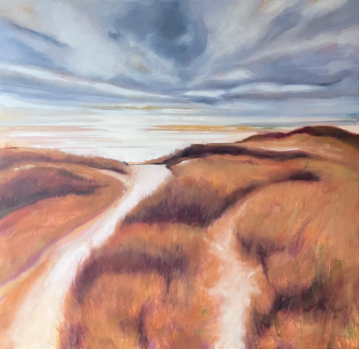 Expressive Oil Painting , Mechelinki 4 By Romuald Mulk Musiolik, 39 X 39, Artwork For Sale On Artfinder
