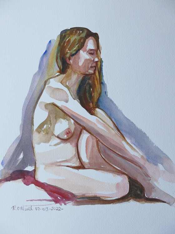 Seated female nude