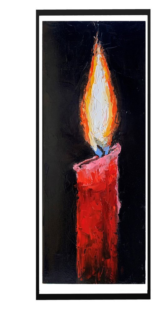 Red candle. by Vita Schagen