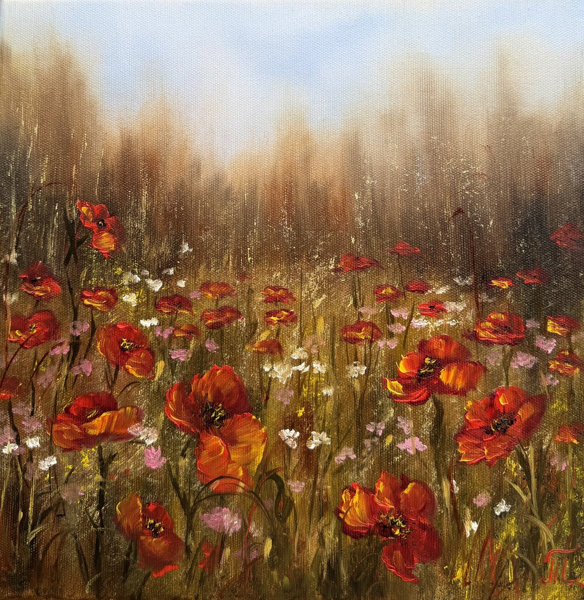 Romantice And Flowers By Tanja Frost, 12 X 12, Artwork For Sale On Artfinder