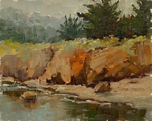 Whaler's Cove plein air landscape by Tatyana Fogarty