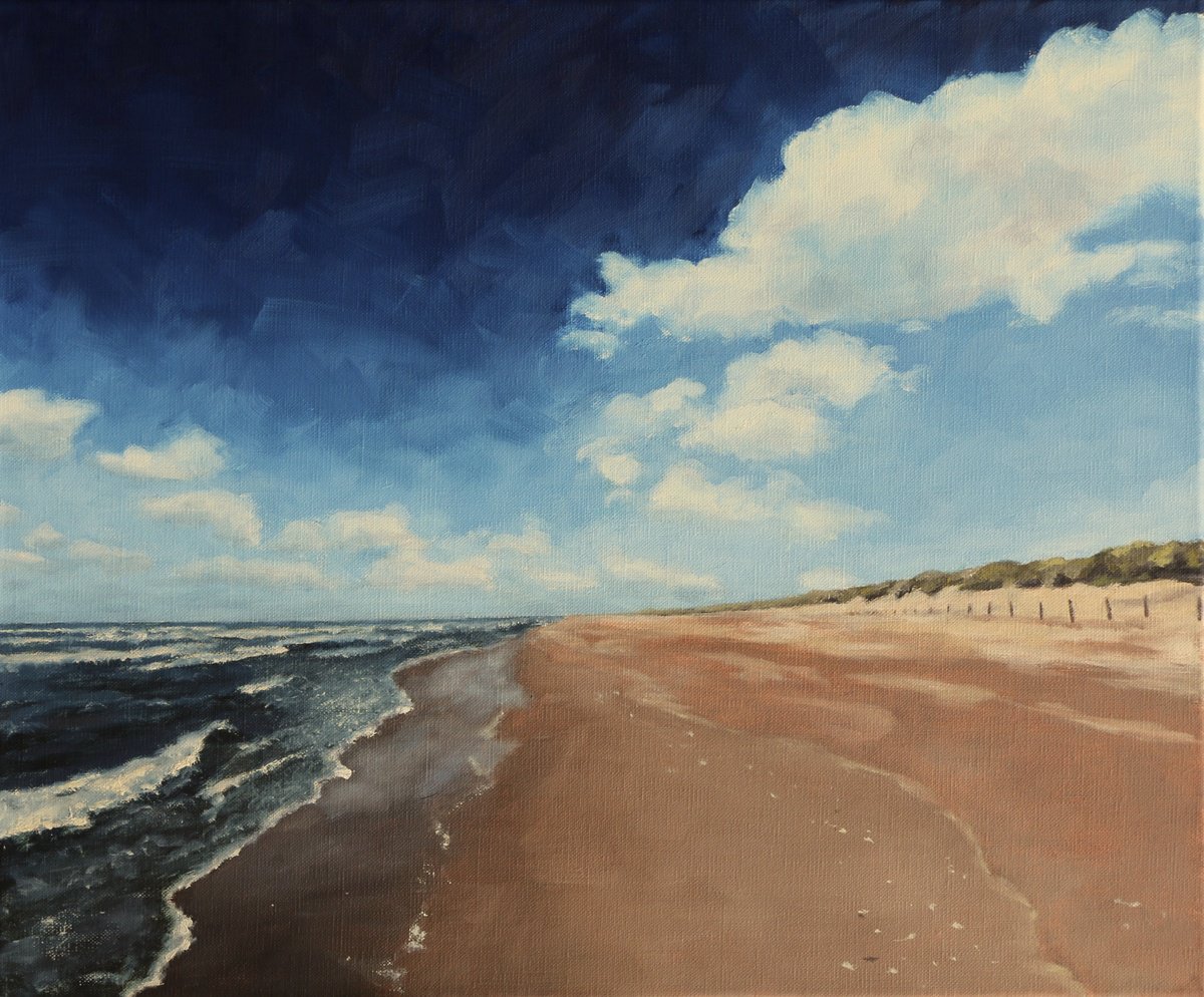 Impressionistic Landscape Oil Painting By Thomas Lengler, 20 X 16", Diagonal Syncope, Original Artwork